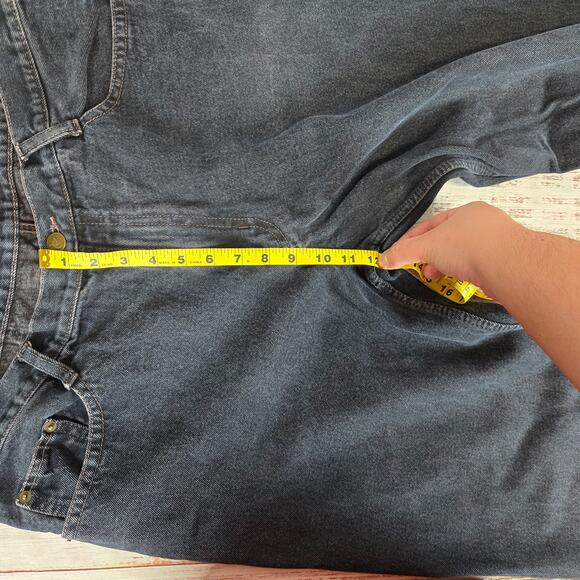 Men's Sz 40 Black Baggy Jeans Rugged Western Straight Leg Cowboy Gorpcore Denim - Picture 8 of 10